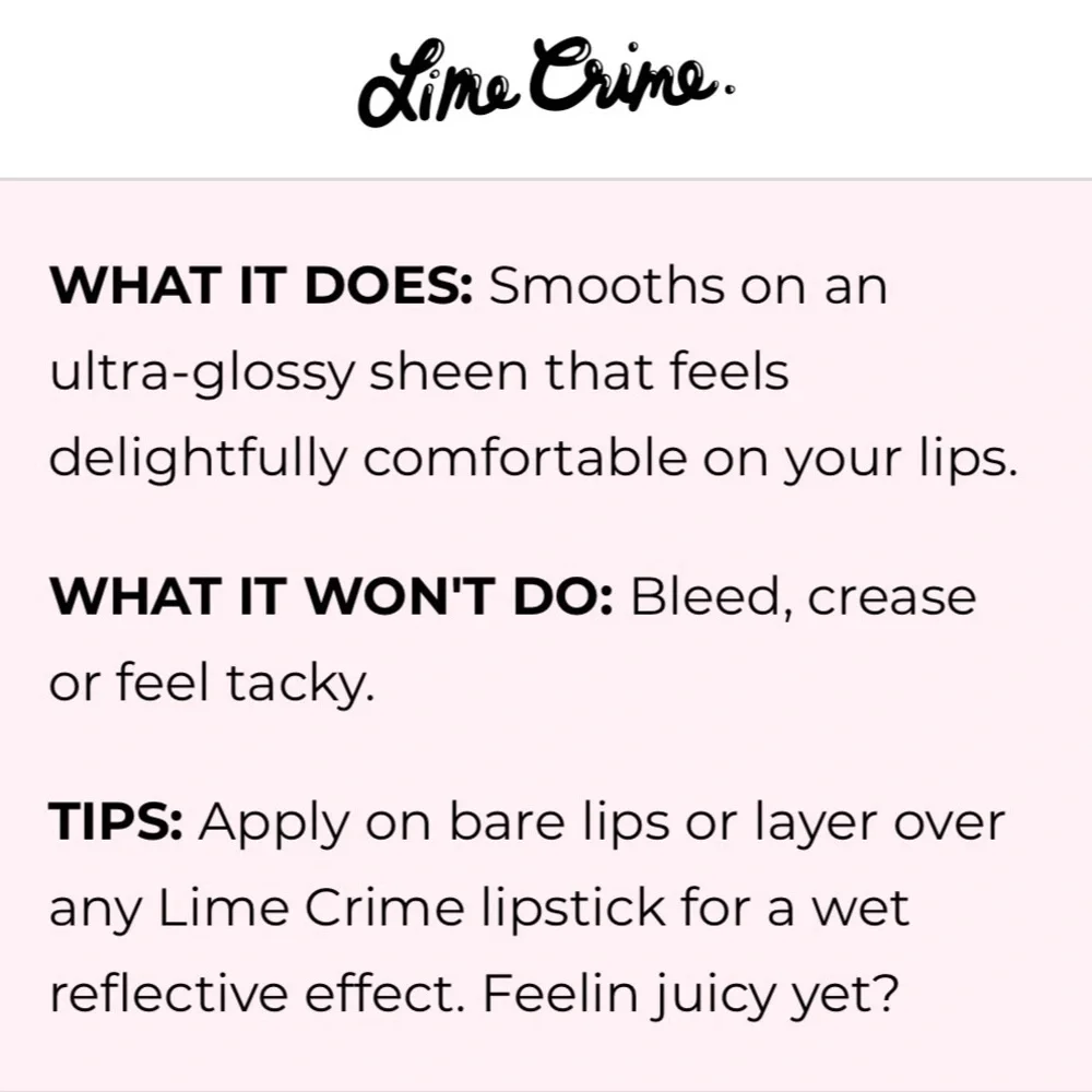 new Lime Crime ᴥ︎ Wet Cherry Lip Gloss ᴥ︎ Monster Sparkle Green Lippy ᴥ︎ Cosplay
